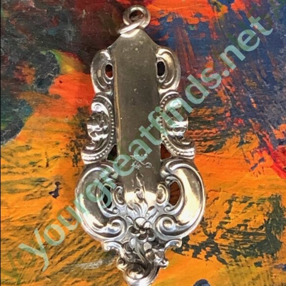 Vintage Solid Sterling Silver Spoon Pendant - Picture 4 of 5